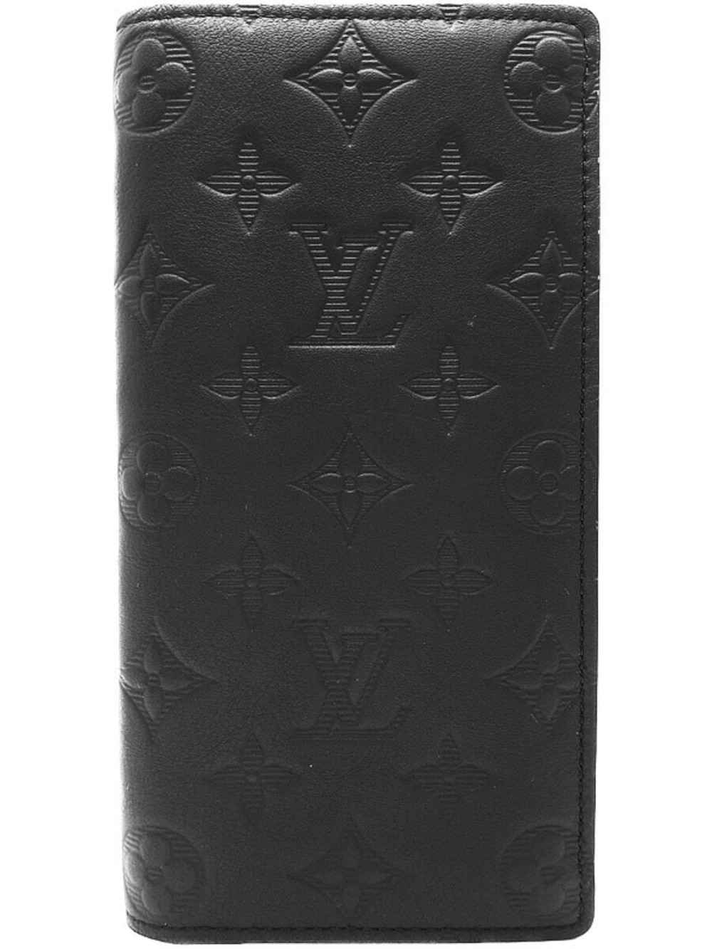 Louis Vuitton Black Long Monogram fold Wallet Brazza Portefeuille Shadow Bi - Picture 2 of 5